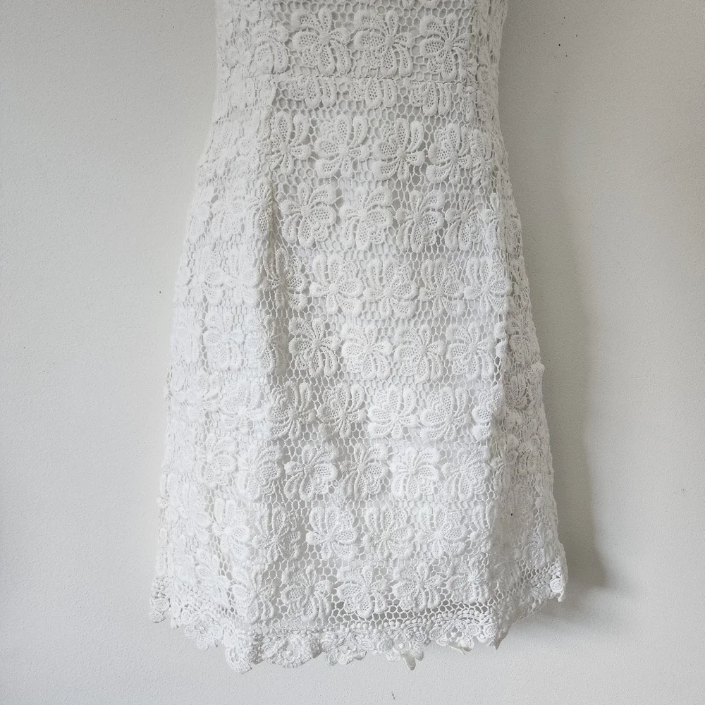 Lilly Pulitzer Larter Dress Lace Strapless Dress Weeding white Size 0 - Picture 7 of 15